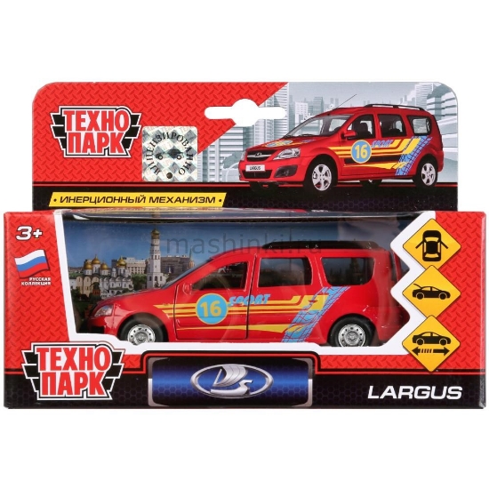 Изображение ТЕХНОПАРК LADA Largus Спорт 12 см металл. красный
