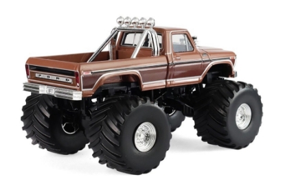 Изображение GREENLIGHT 1/43 FORD F-350 Monster Truck BFT Bigfoot (колеса 66 дюймов) 1978 brown