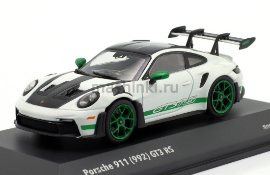 Изображение SOLIDO 1/43 PORSCHE 992 GT3 RS 2023 white/green